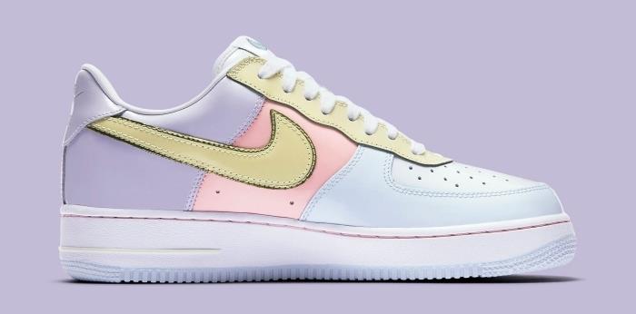 air force 1 anpassa läderfärg pastellfärger projekt vita sneakers vårdekoration