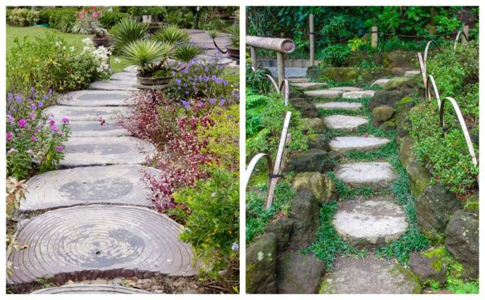 ممرات حدائق للحدائق ذات المناظر الطبيعية والحدائق الخضراء الرائعة والخطوات اليابانية وحدود الحدائق الحجرية وأسرّة الزهور