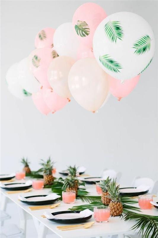 slávnostná atmosféra-dekorácia stolu-narodeniny-ružovo-biele