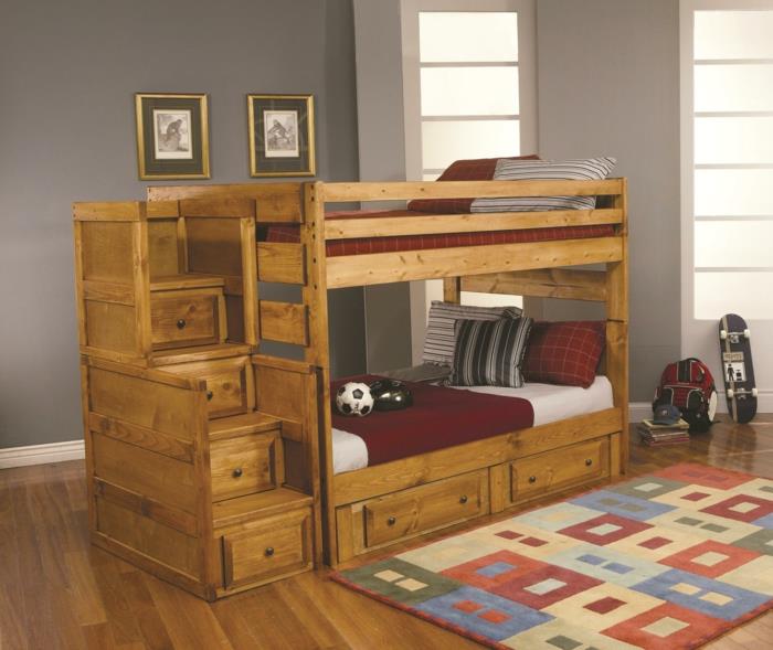 små-barn-sovrum-med-trä-barn-säng-och-färgad matta