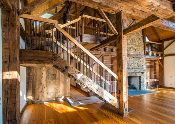 fit-out-a-barn-railing-in-wood-fireplace-المواد الطبيعية-متصدع-الخشب