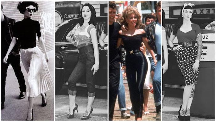 أزياء روكابيلي وأسلوب بريانتين في الخمسينيات من القرن الماضي ، المظهر العصري لمنتصف القرن الماضي ، نساء الخمسينات ، أزياء الخمسينيات ، أزياء نسائية أنيقة ورائعة