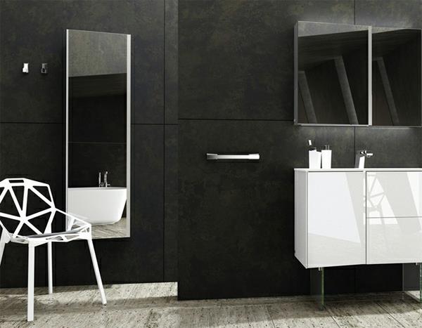 badrum-skåp-med-spegel-på-en-svart-vägg