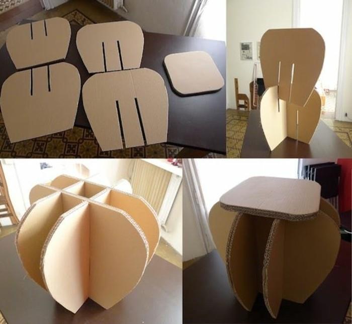 Mobili di design e un'idea to construct a tavolino e sedia di cartone