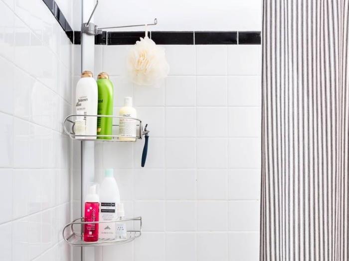 tips för optimering av duschhuvud för badrumsförvaring i små utrymmen