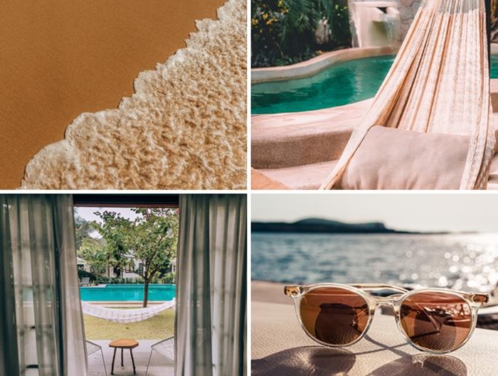 hängmatta sola hängande deco utomhuspool hängmatta beige färg macrame