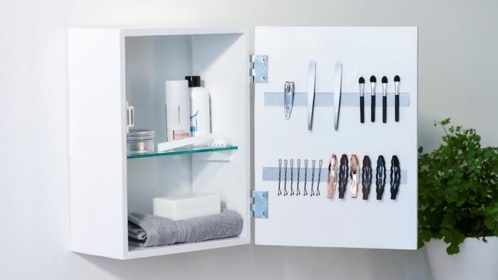 magnetband förvaringsprodukter vård skönhet badrum dörr skåp tips förvaring