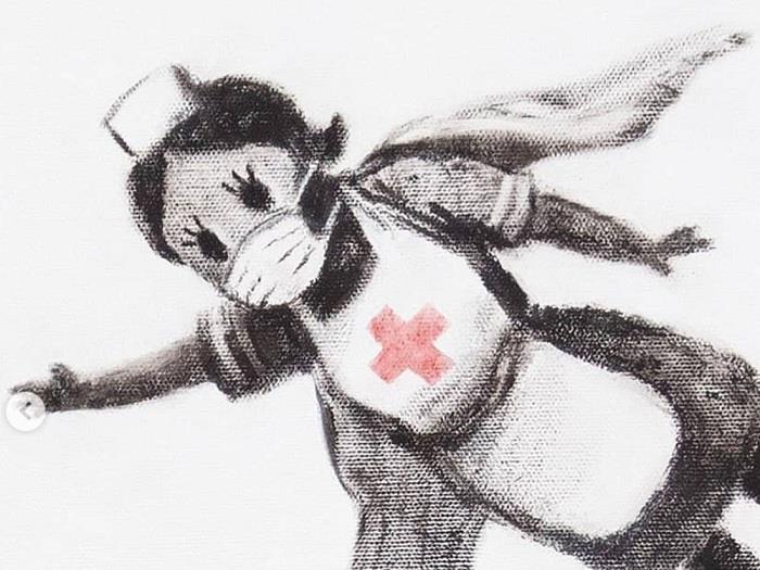 Banksy hyllar sjuksköterskor i det nya spelet Game Changer