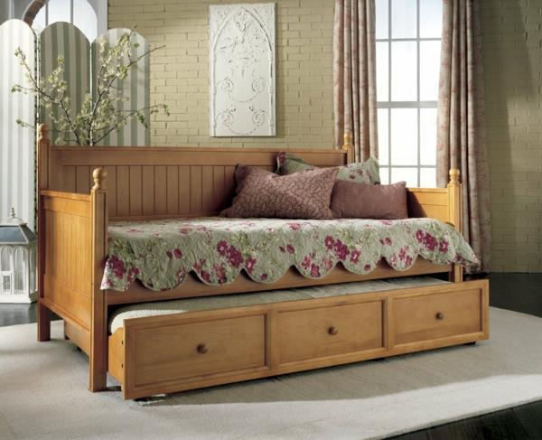 denná posteľ-dizajn-v-drevenej-posteli-so zásuvkami