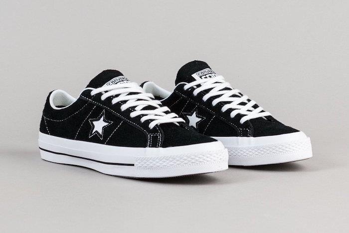2018 Pánske tenisky Converse One Star Ox Čiernobiely retro štýl jednoduchý tenis ide všade