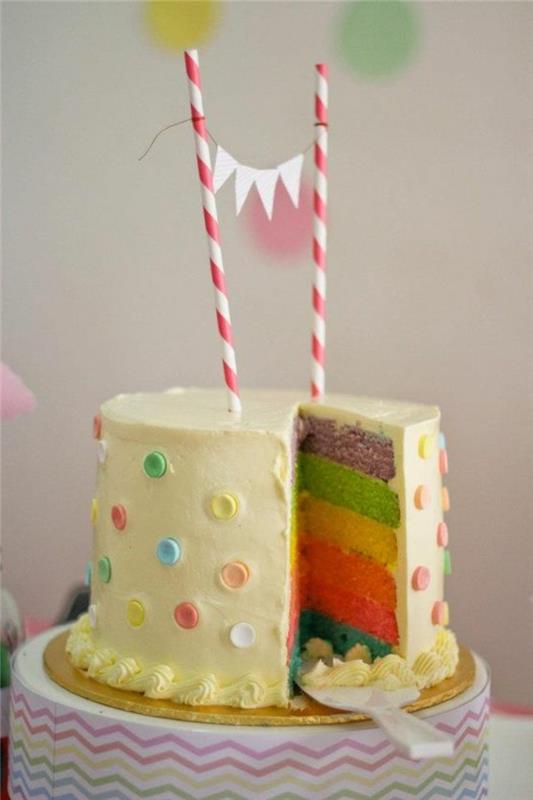 vacker-födelsedag-tårta-bröllop-tårta-idé-regnbåge-färger