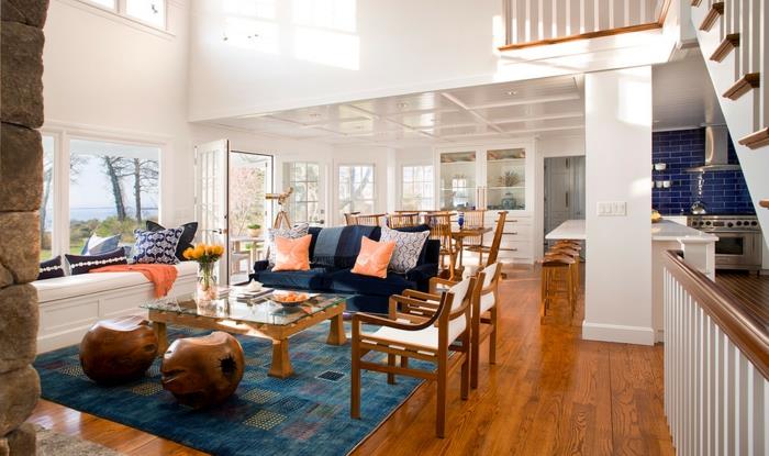 krásna obývacia izba-nápad-modrá-myšlienka-spálne-dekor-spálne-páv