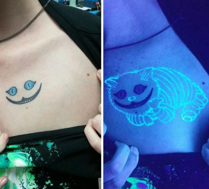 Tematické tetovanie pre ženy Alenka v ríši divov