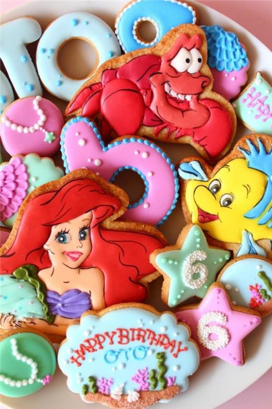 krásne-princezné-ariel-disney-karikatúry-cookies