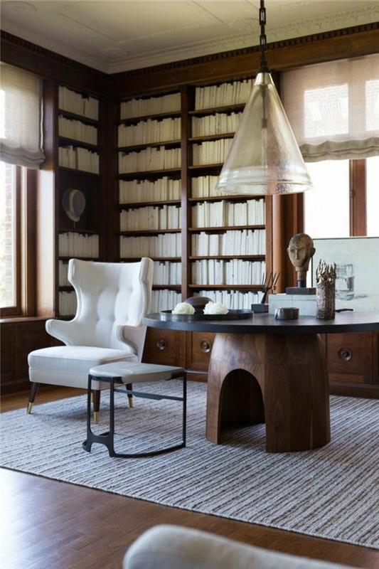 nástenná knižnica-úložný priestor na knihy-originál-drevený stôl