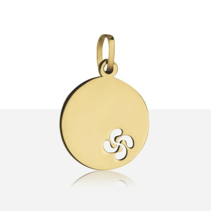 veľkosť šperku-detská krstná medaila-zlato-terredebijoux-com