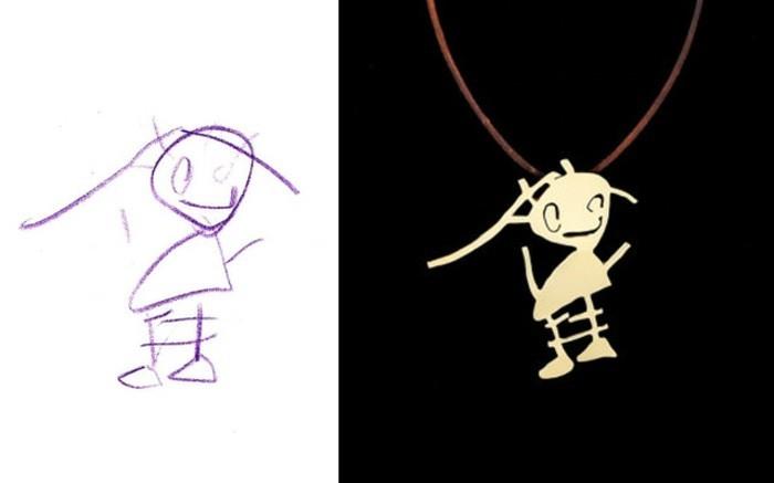 veľkosť detských šperkov-na-detské kresby-Piwee-net