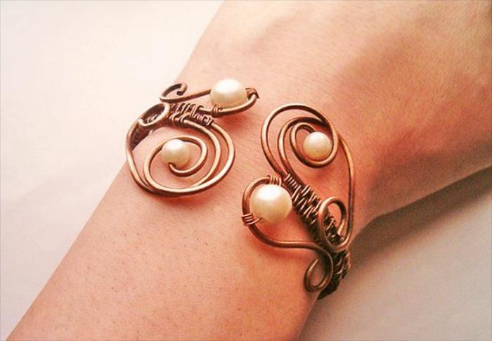 koppar-armband-söt-romantisk-armband-med-pärlor