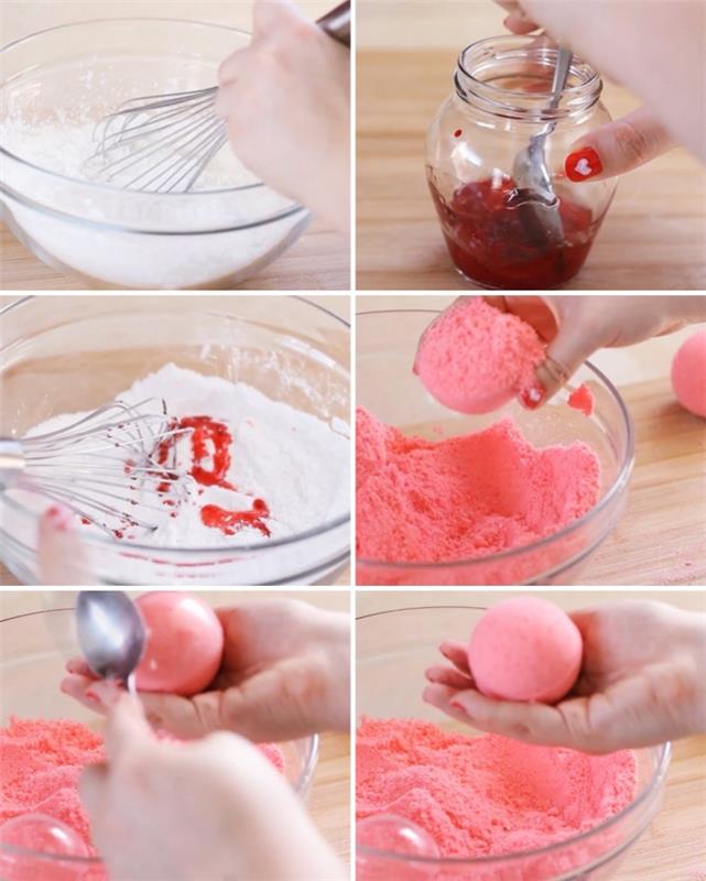 DIY Easy Teen Cosmetics Bathroom Diy Bath Ball Esenciálny olej potravinárske farbivo