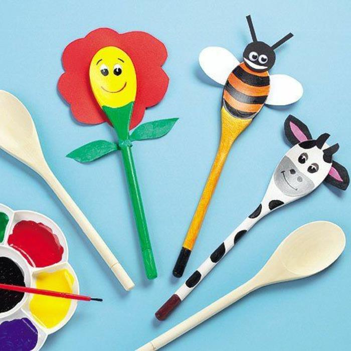 DIY dieťa, varešky, motív farmy, kvet, krava a včela v dreve a papieri, projekt kreatívnych koníčkov