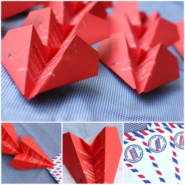 pekné papierové lietadlá s verziou milostných posolstiev, ako by ste sa mali stať Valentínom