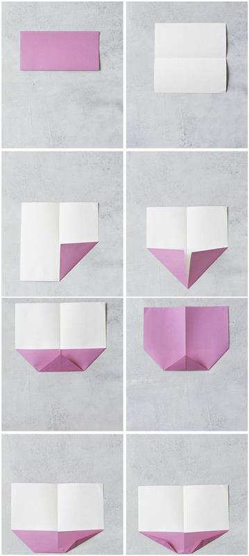 ľahko vyrobiteľný model origami vtáka na dekoráciu veľkonočného stolu, nápad na jednoduché a farebné jarné kutilstvo