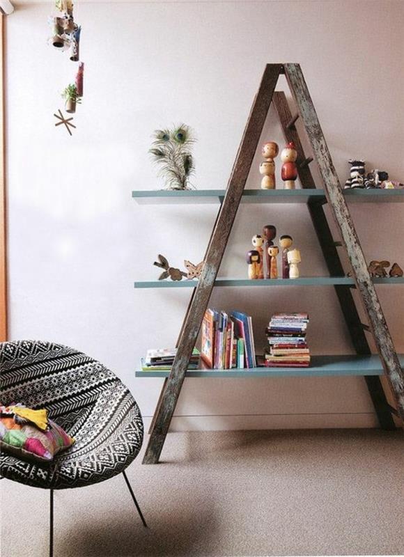 DIY-bärgning-hur-att-återanvända-ett-gammalt-stege-deco-vardagsrum