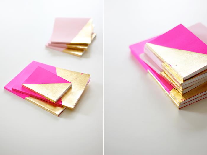 zápisník zdobený zlatým vzorom, zlatým listom, majsterským darom pre domácich majstrov jednoduchým a rýchlym vyrobením