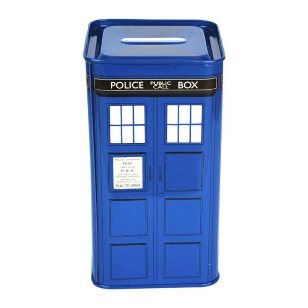 veľkosť darčekového prasiatka-tardis-lekára-polície-polície-modrá