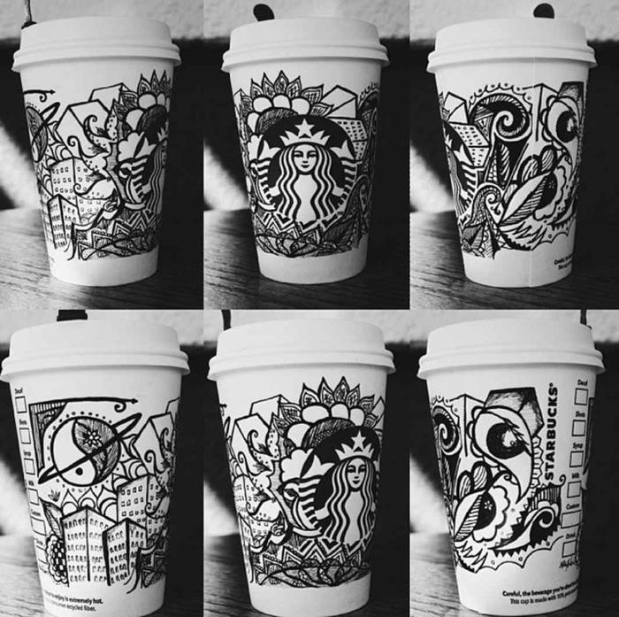 káva-lahodný-horúci-nápoj-pohár-umenie-čierno-biele
