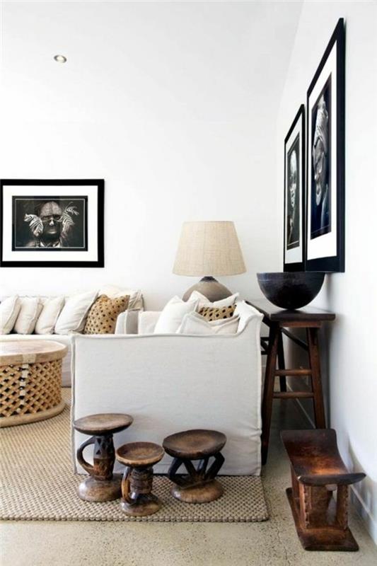sedačka-koloniálny dom-interiér-štýlový-afrika-biely-a-drevo