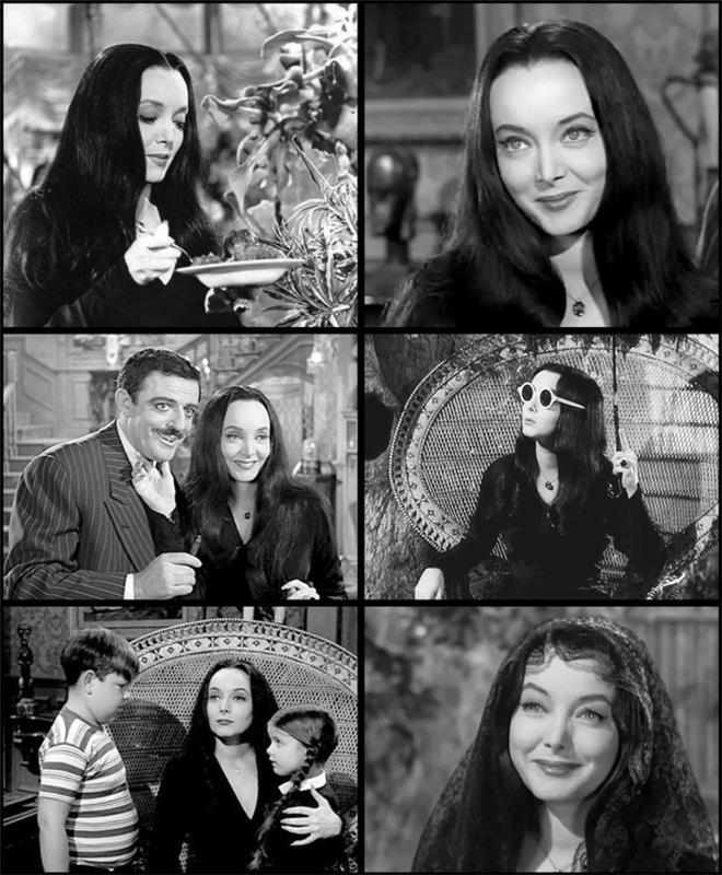 Addams familj ser morticia hur man adopterar stilen till morticia addams familj filmram