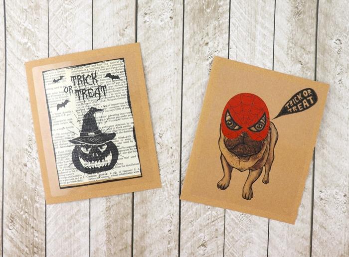 halloween kort för att göra dig själv förklädd hundritning att skriva ut på scrapbooking papper sida bok ritmönster lykta jack o