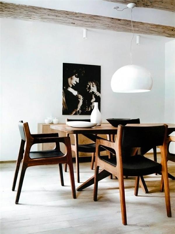 Škandinávska stolička-drevené-a-kožené-stoličky-jednoduchý-dekor