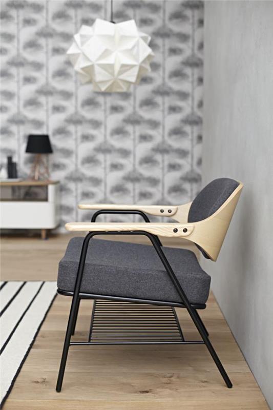 skandinávska stolička-kreslá-škandinávsky dizajn-stropná lampa-origami