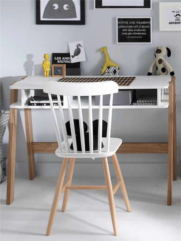 Škandinávska-vintage-renovovaná-maľovaná-biela stolička