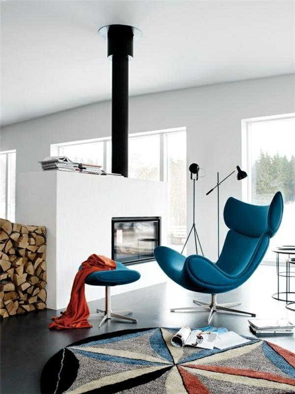 vintage-škandinávske stoličky-obývacia-škandinávska-vintage-modrá