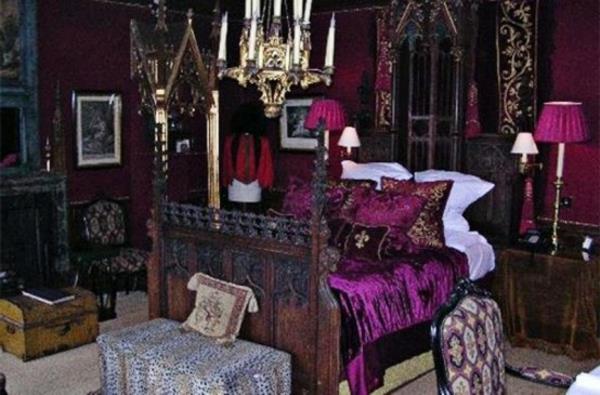 غرف نوم للكبار على الطراز القوطي - الورد - الاسلوب الغني