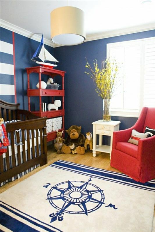 navy-style-bedroom-idea-baby-bed-navy-style-marine-koberec-blue-wall-marine-nábytok