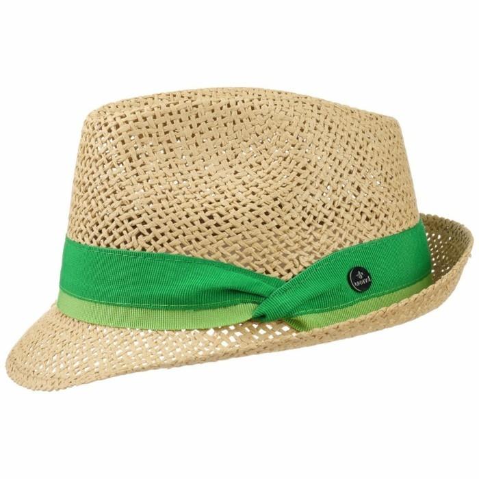 قبعة من القش - طفل - مع - ورق أخضر - قش - شريط - Chapeaushop.fr-8-resized