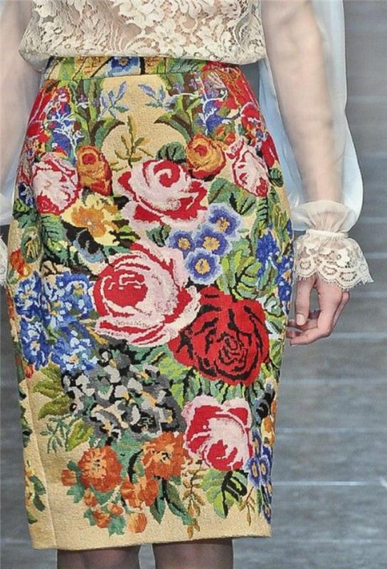 spetsblus Dolce & amp; Gabbana sublimerade manschetter
