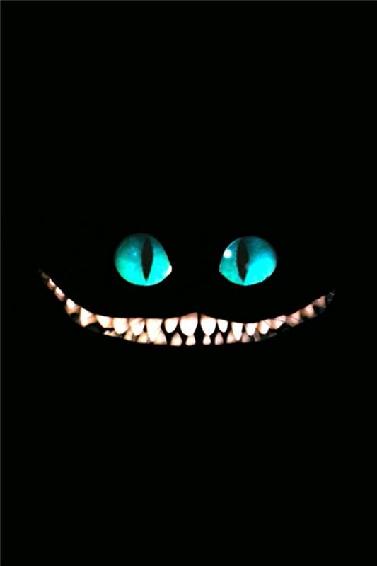 cheshire katt, coola iphone bakgrunder, alice i underland karaktär, blå ögon, stort leende