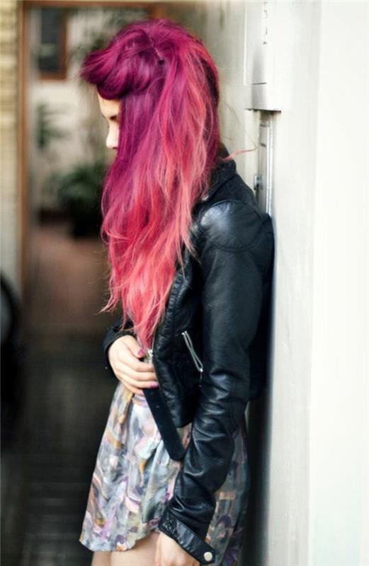 hårfärg-rosa-hårfärgning-hallon-