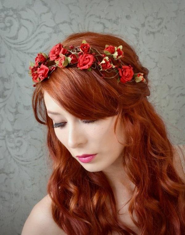 röd-hår-krans-blommor