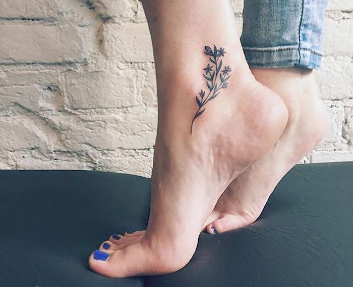 nápady na tetovanie kvetinového členku
