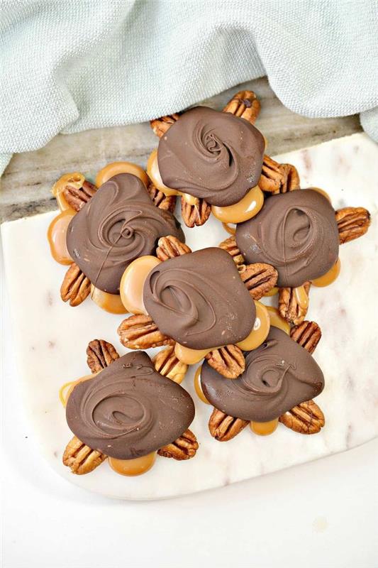 hemlagade chokladchokladsköldpaddor karamell och pekannötter original jul gatea exempel vad man ska göra med choklad