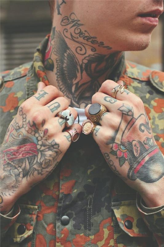 Význam tetovania tetovania zo starej školy, tetovanie pin up rockabilly na krk '
