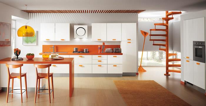 Trend oranžovo -bielej kuchyne 2020, vymaľujte svoju kuchyňu a zariadte ju v móde
