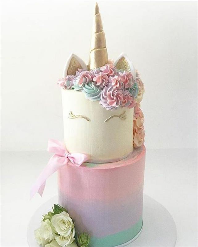 narodeninová torta pre chlapcov 1 -ročná narodeninová torta s dvoma poschodiami a nápadom na skvelú tortu s jednorožcom