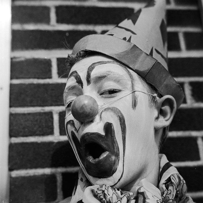 Foto huvud clown make up karneval man
